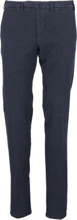 Santaniello Gestructureerde Jersey Chino Broek - Heren - Slim Fit Broeken - Blauw - 3XL - Katoen - Broeken