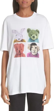 Stella McCartney Stuffed Animal Graphic Tee in Pure White at Nordstrom, Size 40