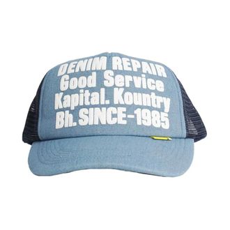 KAPITAL Denim Repair Service Denim Track Cap - male - KAPITAL - Hats & Caps - Blue - ONE SIZE - Accessories