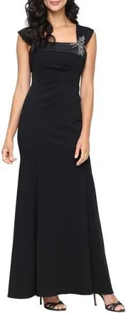 Alex Evenings Embellished Mermaid Gown in Black at Nordstrom Rack, Size 10