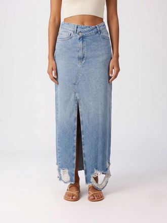 Dondup Gonna lunga in denim distressed