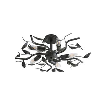 Lindby L&aacute;mpara De Techo yos En Negro Metal - Lindby
