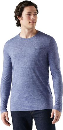 Smartwool Mens Everyday Merino Long-Sleeve Pocket T-Shirt Blue XXL