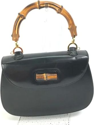 Gucci Pre-owned Handbags, female, Black, Size: ONE SIZE Pre-owned Leather gucci-bags