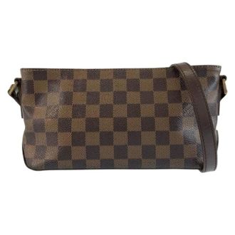 Louis Vuitton Pre-owned Damier Pochette Schoudertas - Dames - Pre-owned - Bruin - Maat: ONE Size