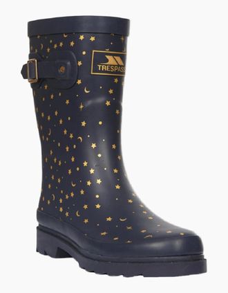 Trespass Womens Trespass Womens/Ladies Celeste Printed Wellington Boots - Navy - Size: 5