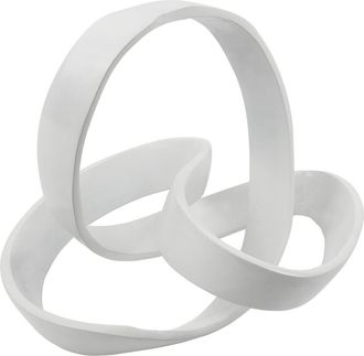 Jonathan Y Designs Chamberlain 7 Aluminum Abstract Knot Decorative Sculpture in White at Nordstrom