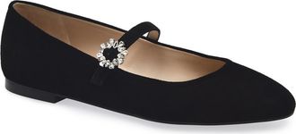 Stuart Weitzman Aura May Jane Flat in Black/Black at Nordstrom Rack, Size 11.5