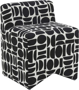 TOV Furniture Tov Furniture Pippa Geometric Jacquard Weave Stool
