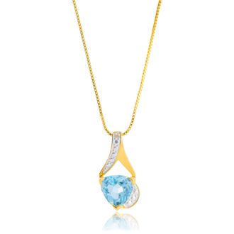 MAX + STONE 14k Yellow Gold Plated 8mm Cushion Cut Birthstone Solitaire Pendant Necklace