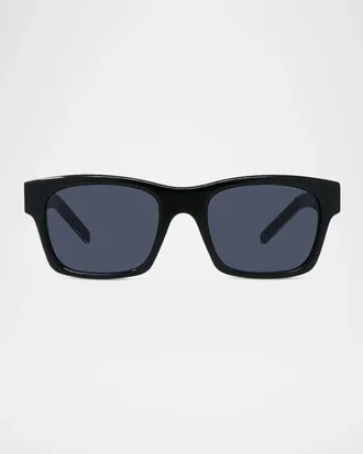 Givenchy Men & apos;s Day Acetate-Nylon Rectangular Sunglasses
