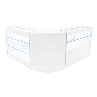 MonsterShop Hera LED Shop Counter Set K1200, C1200 & CM60 - White