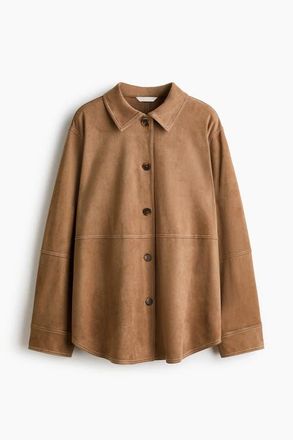H&M Loose-fit Shirt in Brown at Nordstrom, Size X-Small