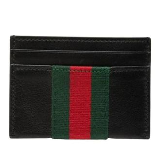 Gucci Pre-owned Card Case - Heren - Pre-owned - Zwart - Maat: ONE Size Leer