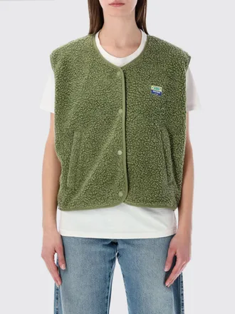 American Vintage Gilet imbottito in pile con scollo a girocollo e tasche