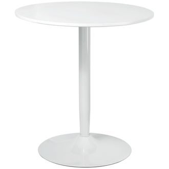 HOMCOM Round Dining Table with Steel Base - Non-slip Pad for Living Room | TJ Hughes