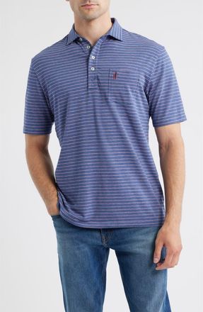 Johnnie-O Ryan Stripe Polo in Oceanside at Nordstrom, Size Xx-Large