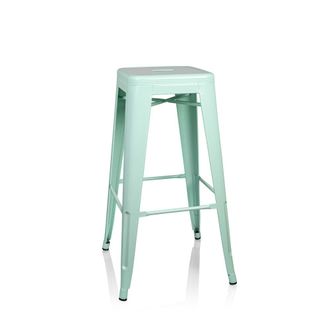 hjh OFFICE taburete de bar Metal Verde pastel mate
