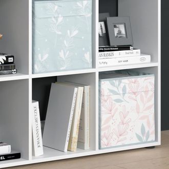 Vicco Separador De Ambientes Nove, Blanco, 104 X 108 Cm Con 4 Cajas Plegables Opc.1
