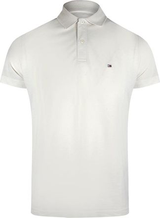 Tommy Hilfiger Mens Weathered White Polo Shirt Cotton - Size X-Large