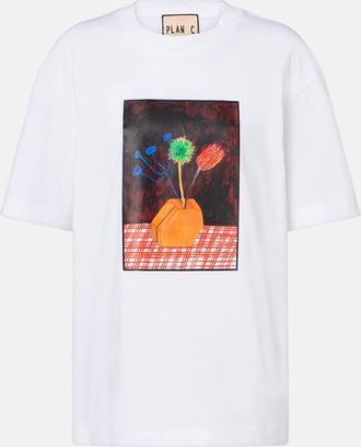 Plan C Printed cotton jersey T-shirt