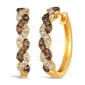 Le Vian Ladies Chocolate Twist Earrings set in 14K Honey Gold