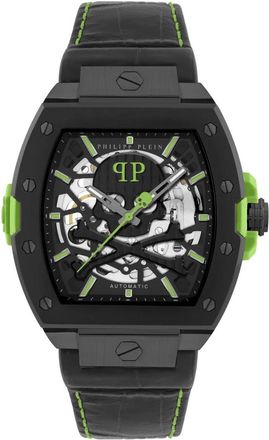Philipp Plein The $keleton 2.0 - Heren - Horloges - Zwart - ONE Size - Leer - Accessoires