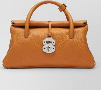 Zanellato shoulder bag top handle pebbled texture