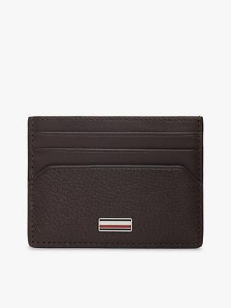 Tommy Hilfiger Leather Signature Plaque Card Holder
