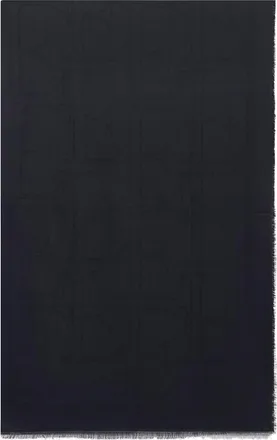 Elisabetta Franchi Rectangular Fringed Scarf with Iconic Logo Pattern