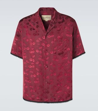 Valentino Camicia bowling Cherryfic in jacquard