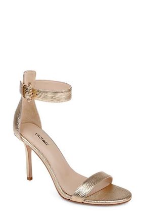 L'agence Gisele Ankle Strap Sandal in Gold Lizard at Nordstrom, Size 9.5