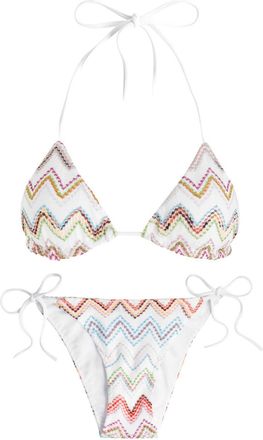 Missoni Zigzag Metallic-knit Triangle Bikini - Multicoloured - 42 (UK12 / M)