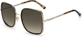 Jimmy Choo London Womens Jayla 5701s Square Sunglasses - Grey Metal - One Size