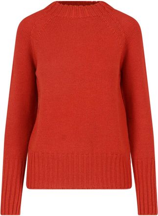 Drumohr Orange Merino Wool Crewneck Sweater