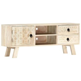 vidaXL Vidaxl - Mueble Para Tv De Madera Maciza De Mango 110x30x44 Cm