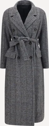 Brunello Cucinelli Long alpaca-blend Coat with belt Female 42