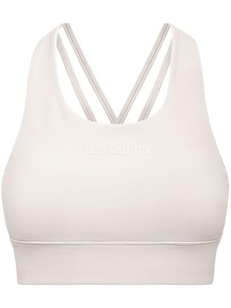 Plein Sport Top met logo-reli&euml;f - Grijs