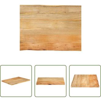 vidaXL Tavolo in legno - Piano per Tavolo 80x60x2,5cm Bordi Vivi in Legno Massello Mango