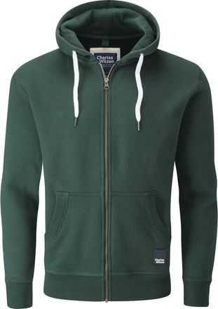 Charles Wilson Mens Full Zip Midweight Hoody (XXX-Large, Dark Green (1019))