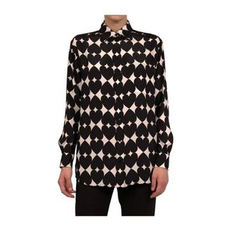 Moschino Printed Silk Shirt - female - Moschino - Shirts - Multicolor - S - Blouses & Shirts