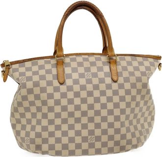 Louis Vuitton Riviera Handbag Damier White Canvas Bag (Pre-Owned)