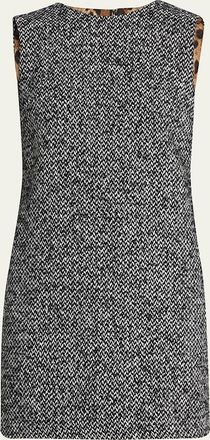 Dolce & Gabbana Tweed Sleeveless Mini Dress