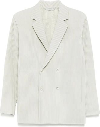 Homme Plissé Issey Miyake Blazer plissettato a maniche lunghe - Verde