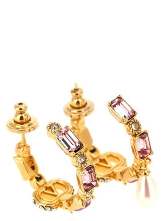 Valentino Garavani Womens Gold Brass Earrings