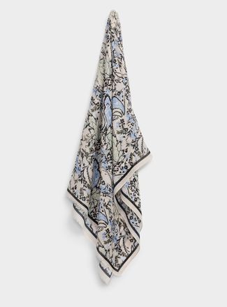 Fransa Womens Natural paisley lightweight scarf