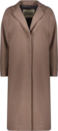 Herno Single-Breasted Coat - Dames - Mantel - Beige - 2XS - Wol - Jassen