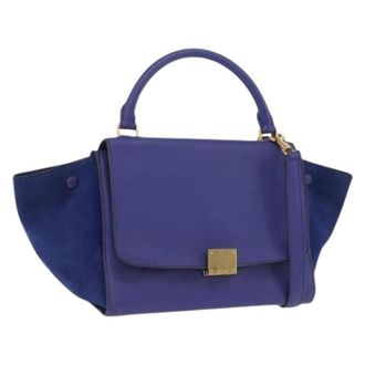 Celine Pre-owned Vintage Hand Bag - Dames - Vintage Handtas - Blauw - ONE Size - Leer - Vintage