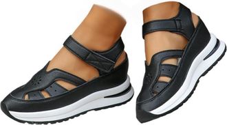 Generic Chunky Sandals for Women,Wedge Sandals for Women Uk Toe Shoes Wide Fit Platform Slides Soft Sole Non-Slip Summer Sports Shoes Breathable Hollow Out Ou