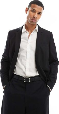 Asos Giacca da abito regular nera-Nero